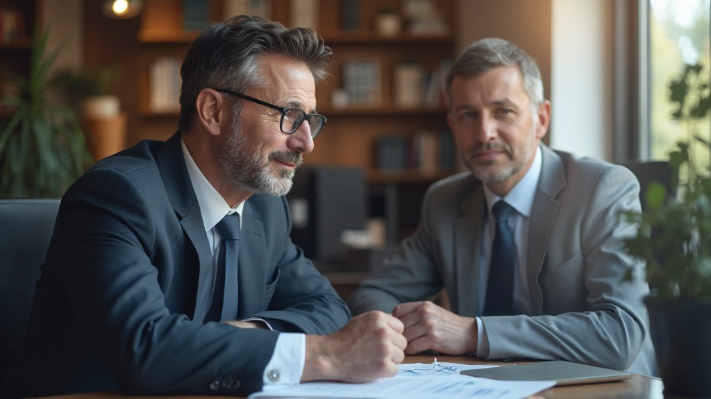 Профессиональный консультант объясняет инвестиционные стратегии клиенту