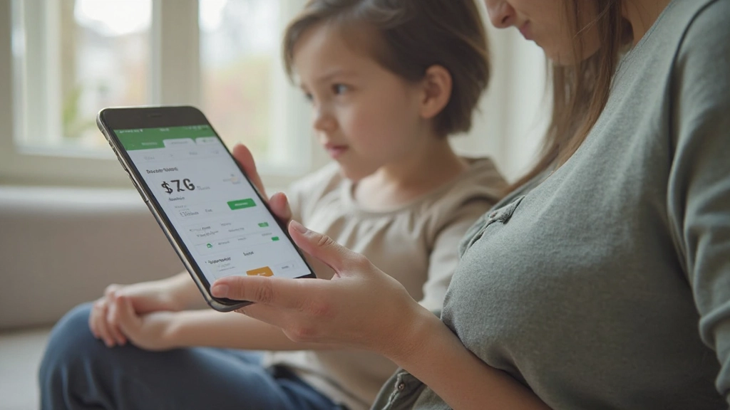 Мобильное приложение для отслеживания расходов на экране смартфона